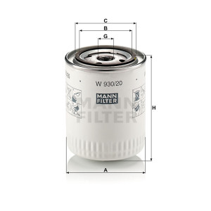 Фильтр масляный MANN-FILTER W 930/20